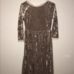 Pink velvet dress!!:)